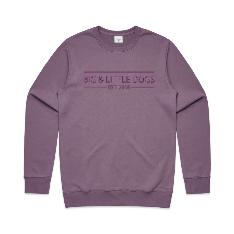 PREMIUM "BIG & LITTLE DOGS" JUMPER: Mauve (Embroidery)