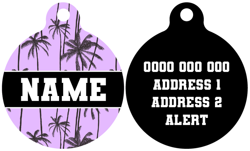 Pet ID Tag | Purple Palms