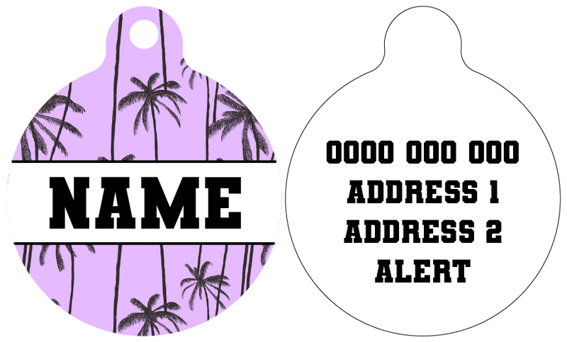 Pet ID Tag | Purple Palms
