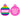 Pet ID Tag | Rainbow Drip (Pink)