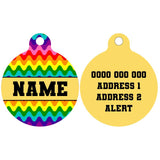 Pet ID Tag | Rainbow Drip (Yellow)