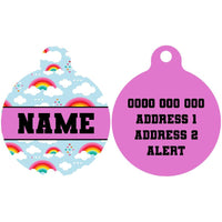 Pet ID Tag | Rainbows & Clouds