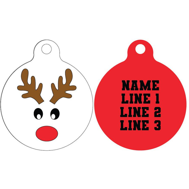 Pet ID Tag | Reindeer Version 1