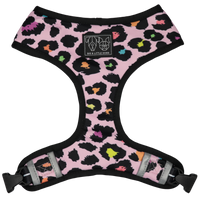 Reversible Dog Harness Spotted Leopard Purple Leopard Spots