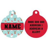 Pet ID Tag | Santa's Reindeers