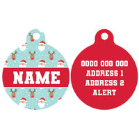 Pet ID Tag | Santa's Reindeers