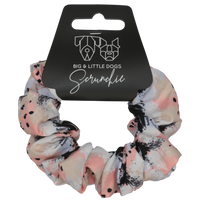 Hair Scrunchie Peach Splatter Terrazzo