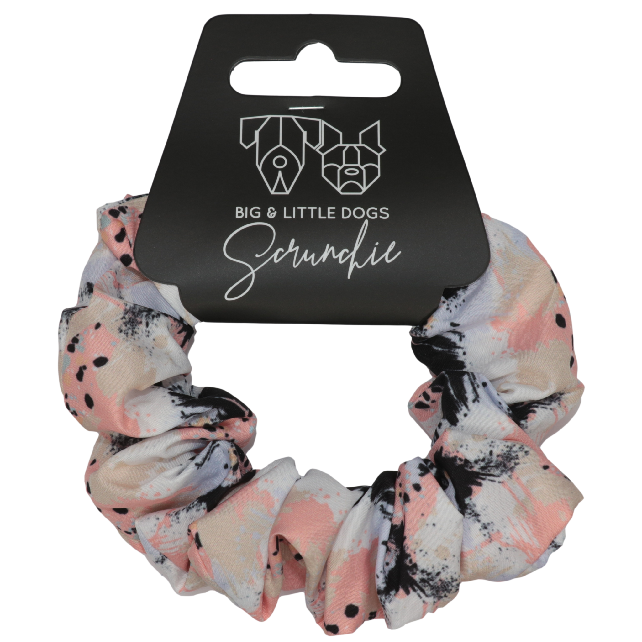 Hair Scrunchie Peach Splatter Terrazzo