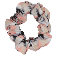 Hair Scrunchie Peach Splatter Terrazzo