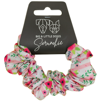 Scrunchie Hair Tie Pretty as can Bee Floral Flowers