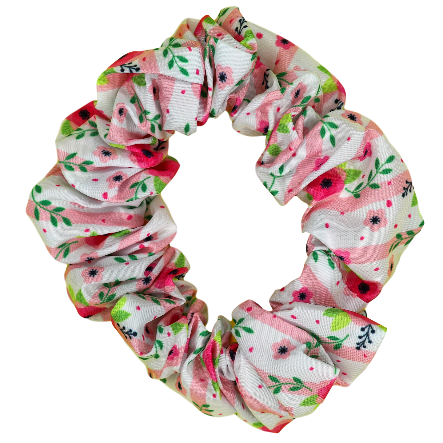 Scrunchie Hair Tie Pretty as can Bee Floral Flowers