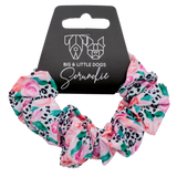 Hair Scrunchie Pretty as a Peony Flowers Leopard Print