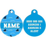 Pet ID Tag | Shark Fins