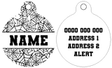 Pet ID Tag | Spider Webs