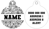 Pet ID Tag | Spider Webs