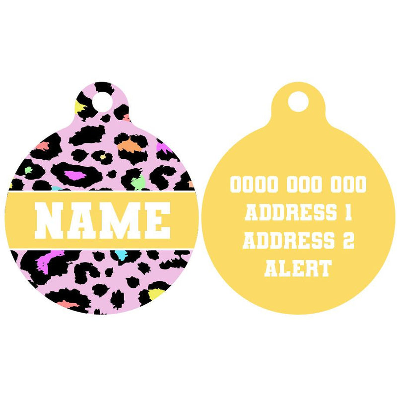 Pet ID Tag | Spotted Leopard (Yellow)