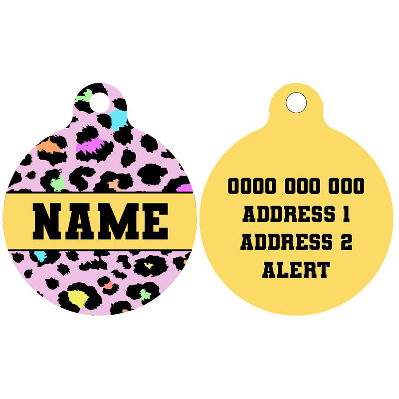 Pet ID Tag | Spotted Leopard (Yellow)