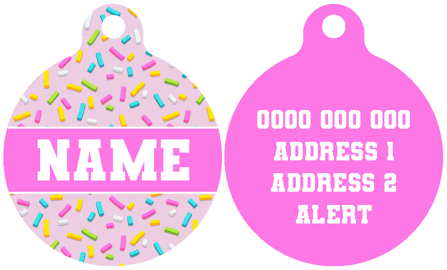 Pet ID Tag | Sprinkles (Pink)