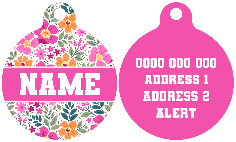Pet ID Tag | Sweet Blossoms