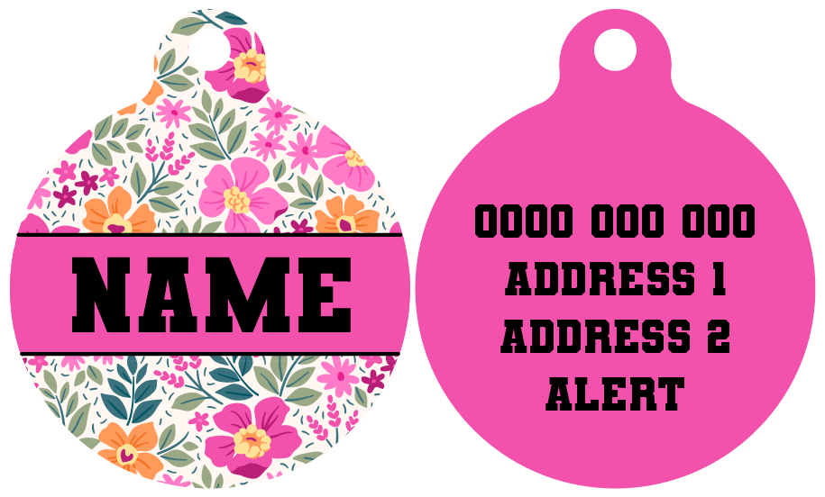 Pet ID Tag | Sweet Blossoms