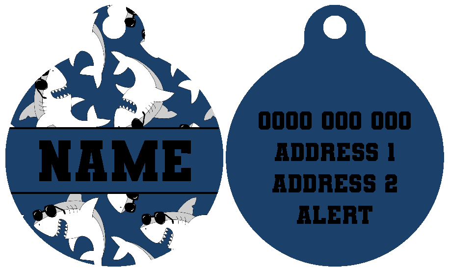 Pet ID Tag | Bite Me (Blue Version)