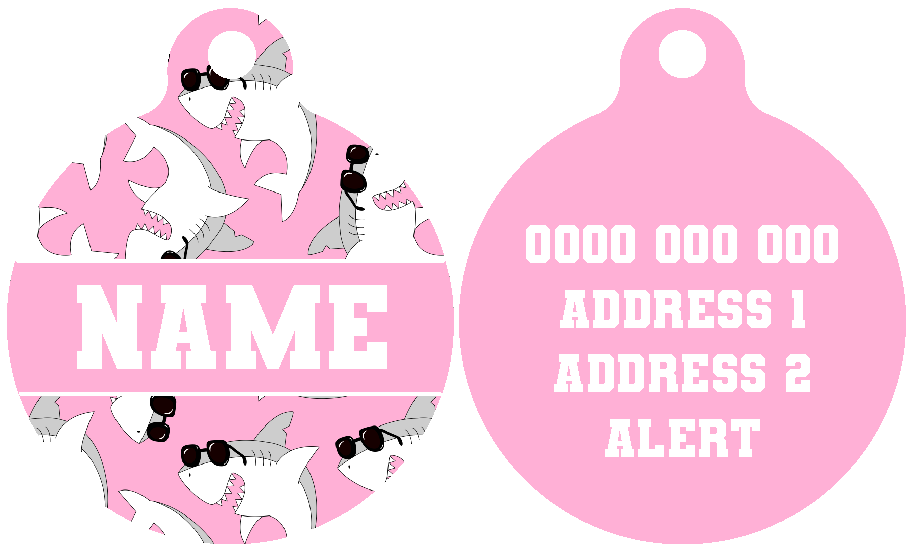 Pet ID Tag | Bite Me (Pink Version)