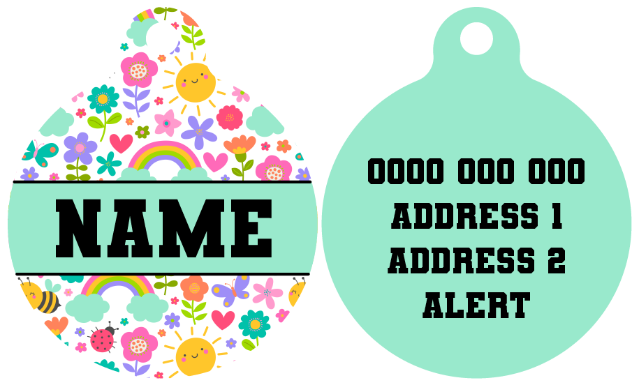 Pet ID Tag | Follow The Rainbow (Mint)