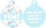 Pet ID Tag | Blue Splatter Terrazzo