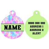 Pet ID Tag | Tie Dye For (Lime)