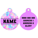 Pet ID Tag | Tie Dye For (Pink)