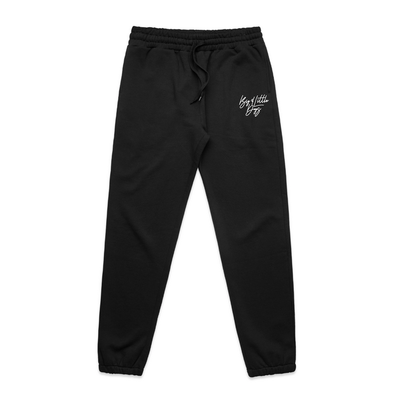 BLD LIFESTYLE CLUB TRACK PANTS: "Big & Little Dogs" | Black (Embroidery)