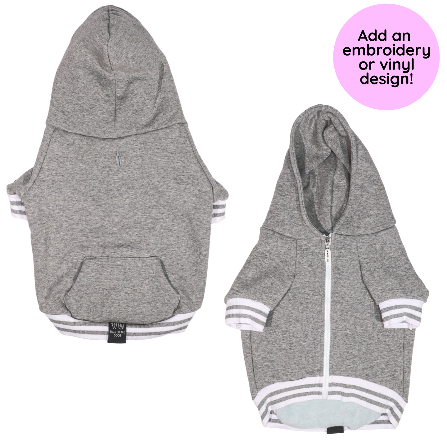 HOODIE DOG JUMPER: Grey Marle {FINAL SALE}