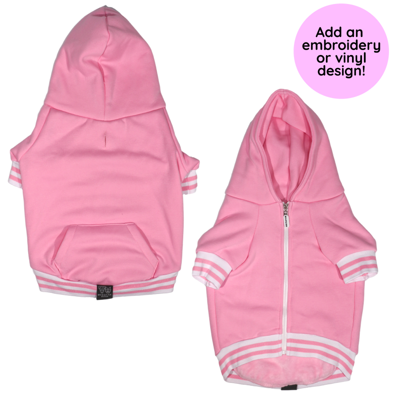 Pink dog outlet hoodie