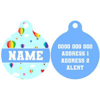 Pet ID Tag | Up, Up and Away (Blue)