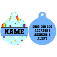 Pet ID Tag | Up, Up and Away (Blue)