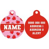 Pet ID Tag | Valentines Day Hearts