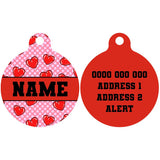 Pet ID Tag | Valentines Day Hearts