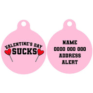 Pet ID Tag | Valentine's Day Sucks