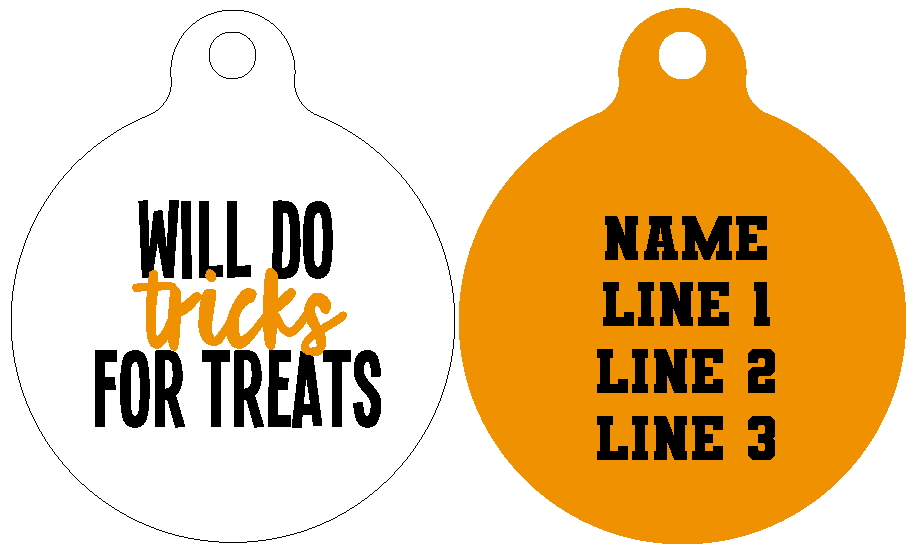 Pet ID Tag | Will do Tricks for Treats