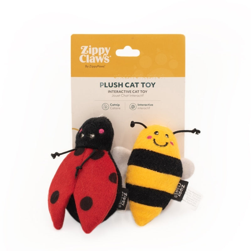 ZIPPY CLAWS: Ladybug & Bee 2pk (NEW)