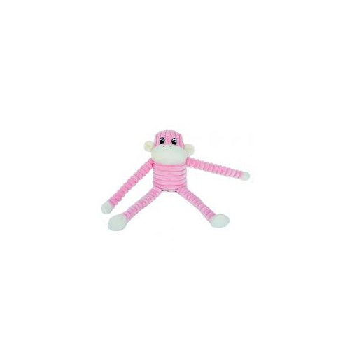 ZIPPY PAWS: Spencer The Crinkle Monkey - Small Pink