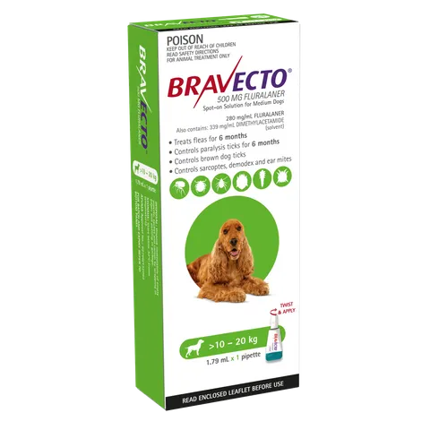 BRAVECTO: Dog Spot on 10-20kg (1 Pack)