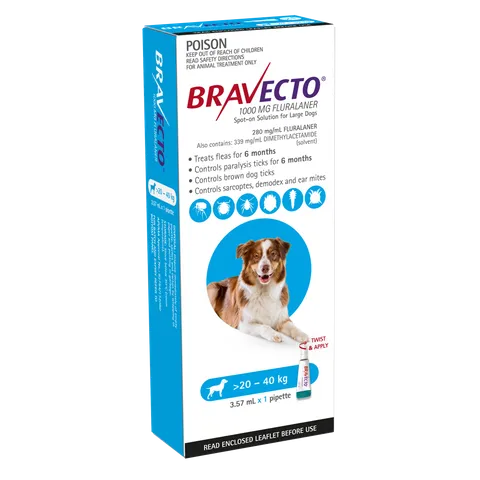 BRAVECTO: Dog Spot on 20-40kg (1 Pack)
