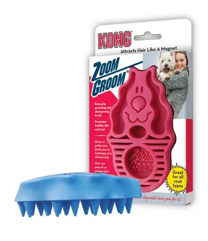 KONG: Zoomgroom Dog Brush - Raspberry