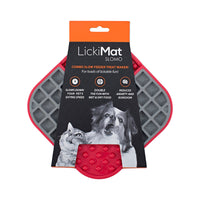 LICKIMAT: Slomo Wet & Dry Double Slow Food Dog Bowl - Red