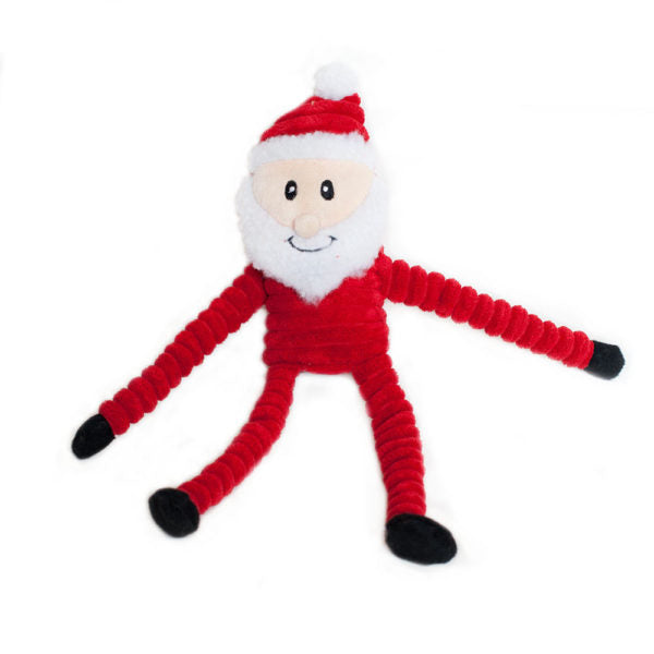 ZIPPY PAWS: Holiday Crinkle Santa - Small