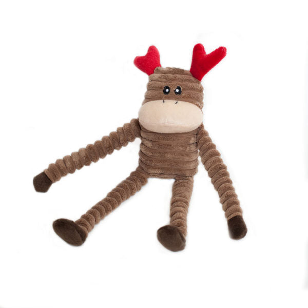 ZIPPY PAWS: Holiday Crinkle Reindeer - Small